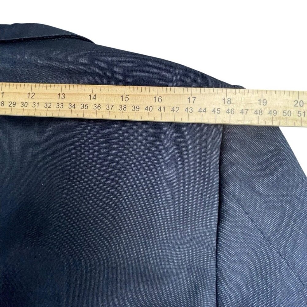 Norton & Sons Savile Row London BESPOKE Blazer 40R Navy Blue 2 BF Single Vent - Picture 8 of 14
